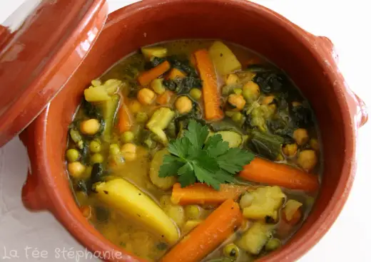 Tajine végétarien aux légumes et pois chiches, la méthode